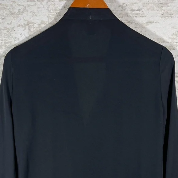 FOREVER 21 Black Flirty Front Crossed Blouse Size Large - Picture 5 of 8